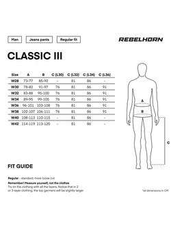 Jeansy motocyklowe Rebelhorn Classic III Regular Fit niebieskie + Gratisy
